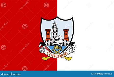 Flag of County Cork is the Largest and Southernmost County in Ir Stock Image - Image of cobh ...