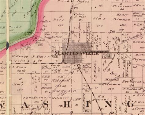 Morgan County Indiana 1875 Old Wall Map Reprint With - Etsy