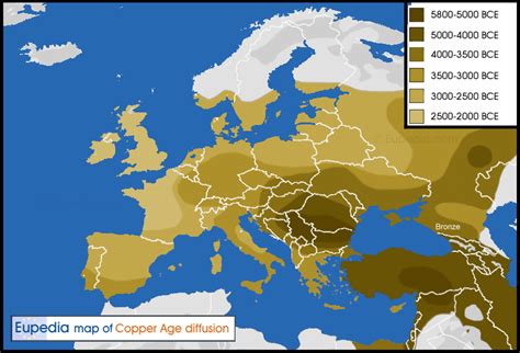 New map of the diffusion of the Copper Age in Europe