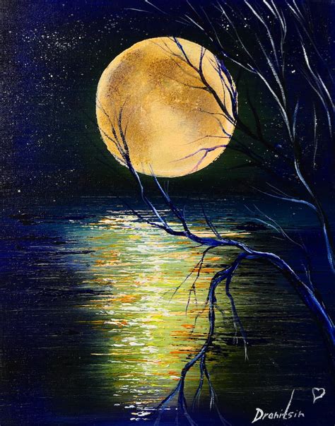 Moon Abstract Painting By Our Originals Reproduction ...