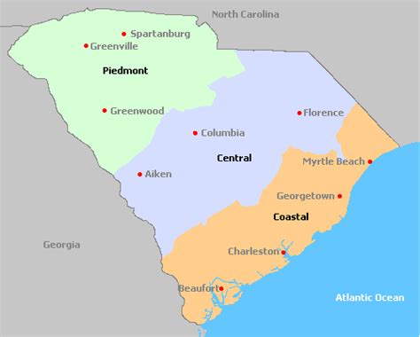 Map of South Carolina