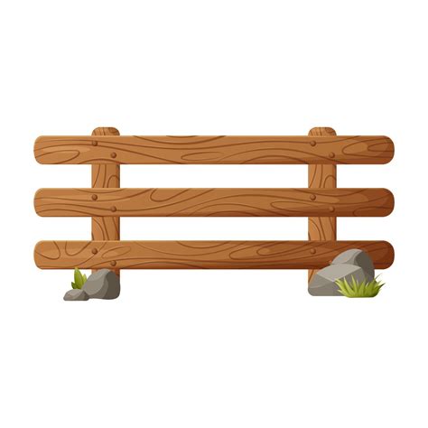 Wooden rural fence, vector illustration, cartoon style 19012279 Vector ...