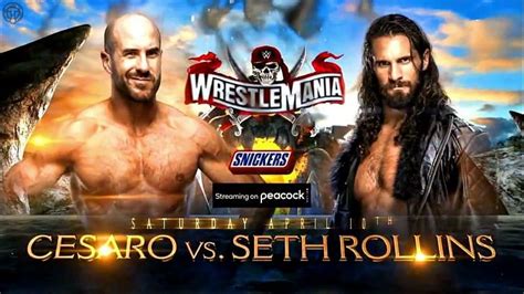 5 finishes for Seth Rollins vs. Cesaro at WrestleMania 37