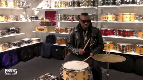 Steve Jordan Checking Out The New Snare Drum Vault at Memphis Drum Shop ...