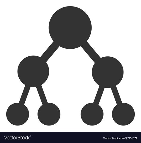 Flat binary tree icon Royalty Free Vector Image