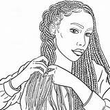 Black Women Hair Coloring Pages Sketch Page sketch template