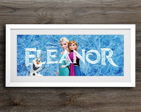 Disney Frozen Name Art / Elsa Frozen Wall Decor / Disney | Etsy