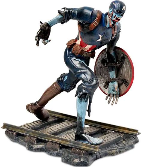 Marvel What If Zombie Captain America Exclusive 9 PVC Diorama Statue ...