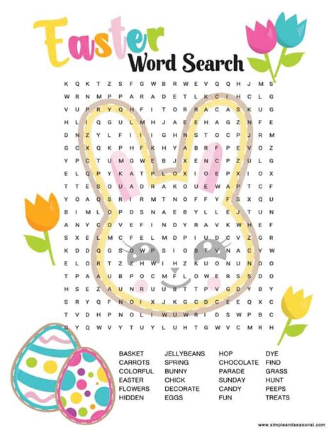 Easter Word Search: 5 easy Easter activities for kids