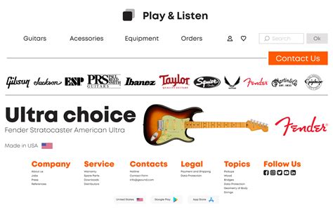 Website "Play&Listen" by Daniel Bearman on Dribbble