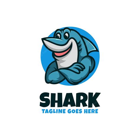 Premium Vector | Vector logo illustration shark mascot cartoon style