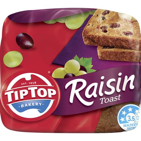 Tip Top Bakery Raisin Fruit Bread Loaf Toast 520g | Woolworths