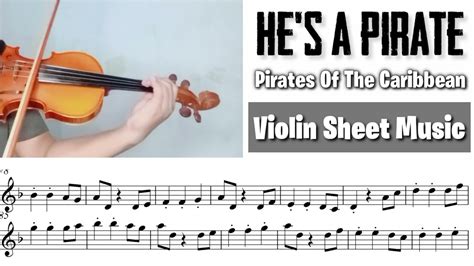 Free Sheet || He's A Pirate - Pirates Of The Caribbean || Violin Sheet ...