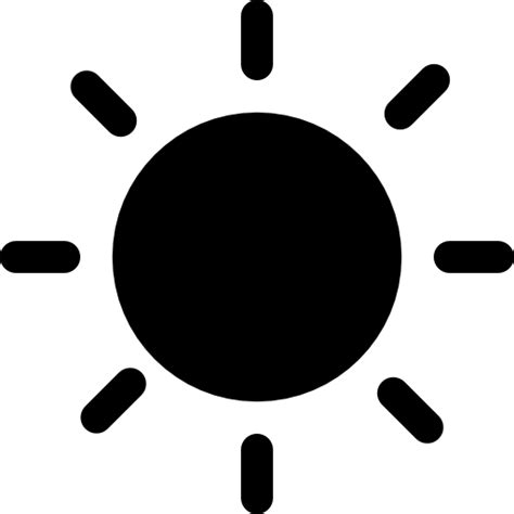 Solid black sun symbol - free icon