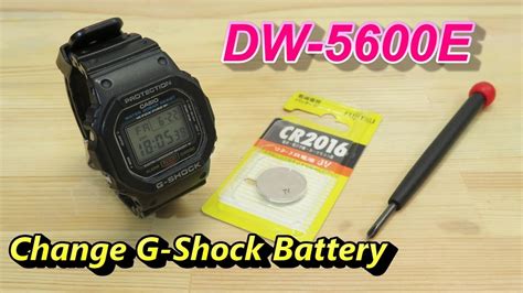 How to Replace CASIO G-Shock Battery DW-5600E - YouTube