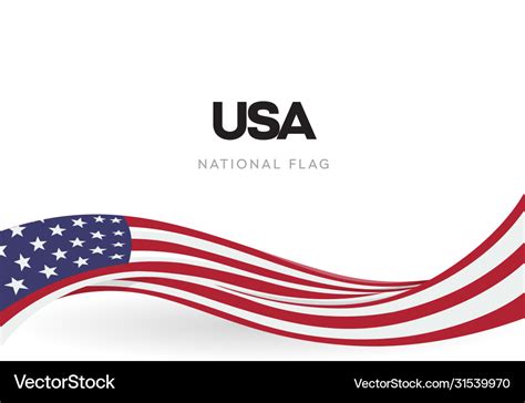 Usa waving flag banner the united states Vector Image