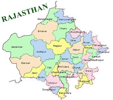 4 Free Printable Blank Map of Rajasthan Template - Outline | World Map With Countries