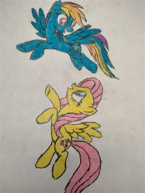 Rainbow Dash and Fluttershy by kmcour on DeviantArt