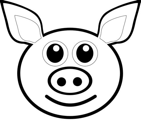 Pig Head Outline Clip Art - ClipArt Best