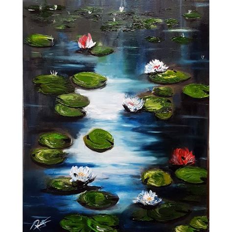 Paintings | Pond painting, Lake painting, Water painting