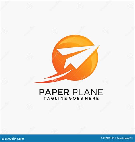 Paper plane logo design stock vector. Illustration of flying - 237362193