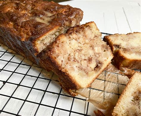 Apple Fritter Loaf With Salted Caramel Glaze Recipe - Reily Products