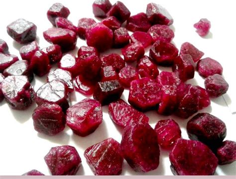 Burma Ruby Rough, Natural Rubies Red Ruby Rough Wholesale Lot Loose Gemstone dyed - Etsy