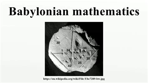 Babylonian Mathematicians