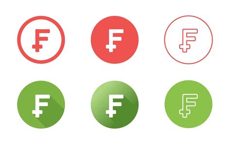 Swiss Franc Symbol Icon Set 21950673 Vector Art at Vecteezy