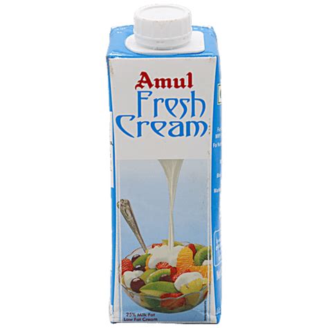 Buy Amul Fresh Cream 25 Milk Fat Low Fat 250 Ml Online At Best Price of Rs 68 - bigbasket