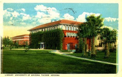 Library Postcards: 1927 Library, University of Arizona, Tucson, Arizona