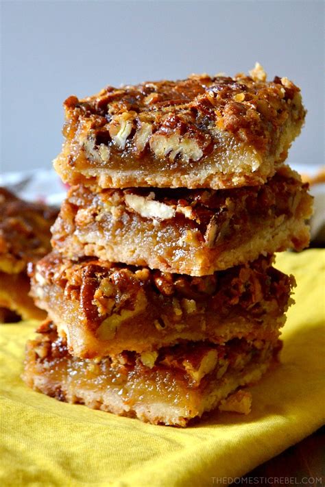 Super Easy Pecan Pie Bars | The Domestic Rebel