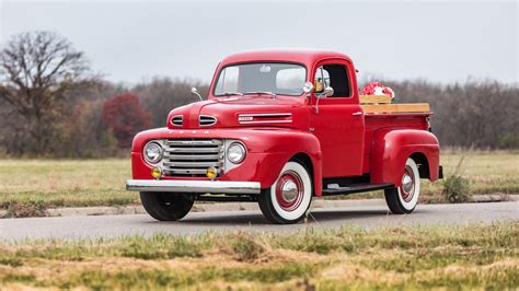 1950, Ford f1, Pickup, Truck, Red Wallpapers HD / Desktop and Mobile Backgrounds