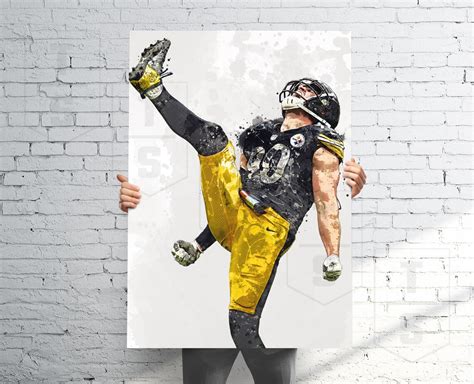 TJ Watt 'Celebration' Steelers Poster Canvas Banner | Etsy