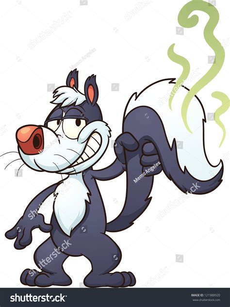 Cartoon Skunk. Vector Clip Art Illustration With Simple Gradients ...