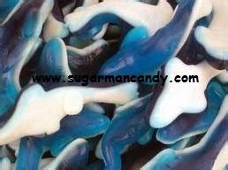 Gummy Blue Sharks 5 Pound Bulk Bag • The Candy Database