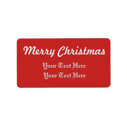 a red christmas label with the words merry christmas on it