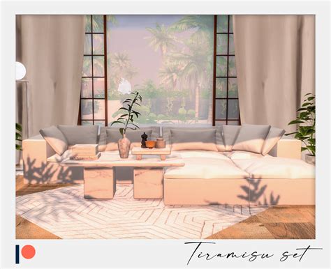 Tiramisu set🌺 | Winner9 | Sims 4 cc furniture living rooms, Sims 4 cc furniture, Living room sims 4