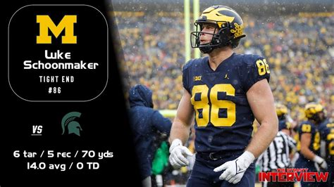 Luke Schoonmaker - Michigan TE #86 vs Michigan State (2022) - Win Big ...