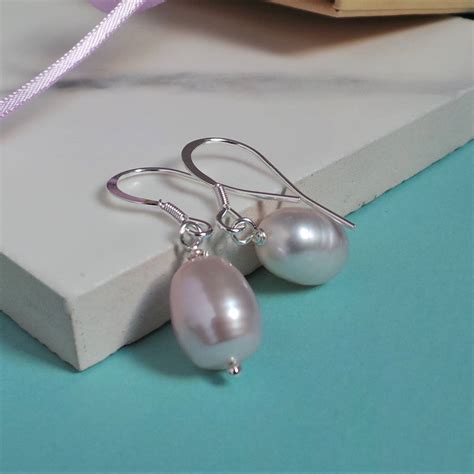 Pink Freshwater Pearl Earrings By Shropshire Jewellery Designs ...