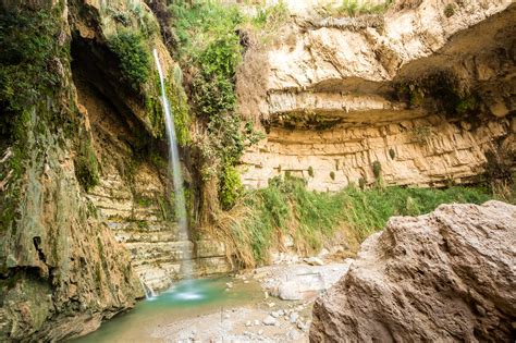 Waterfall In En Gedi Nature Reserve And National Park