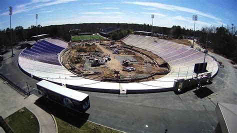 Duke Blue Devils' Wallace Wade Stadium Construction Timelapse - YouTube