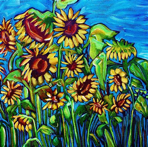 Sunflower Garden Painting by Beth Lighthouse - Fine Art America