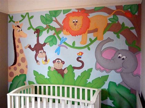 Pin by Jessica Tullington on For the little folk | Nursery mural, Jungle mural, Nursery wall murals