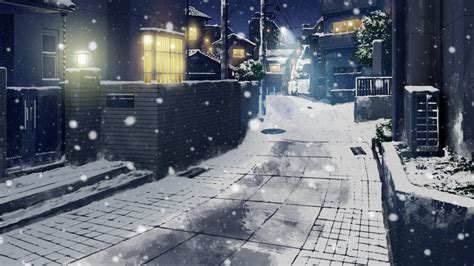 Winter City Anime Wallpapers - Wallpaper Cave