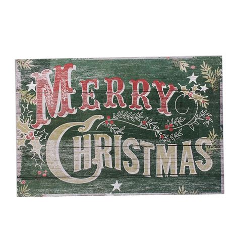 Old Fashioned Merry Christmas Sign | Vintage Style Holiday Decorations - TheHolidayBarn.com