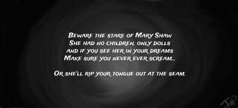 Mary Shaw Poem from Dead Silence by TheWolfPack370 on DeviantArt