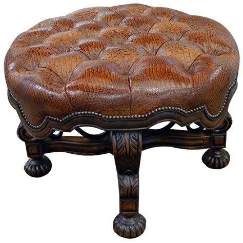 Furniture / Ottomans - otm31 | Tuscan furniture, Tuscan wall decor, Leather ottoman
