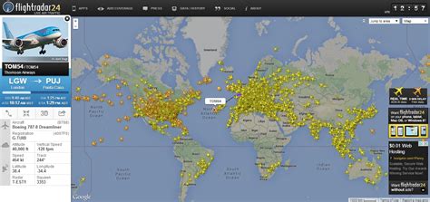 Real time aircraft tracking by FlightRadar24 - ADSBHub