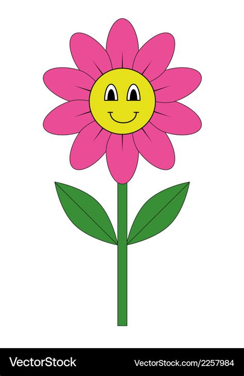 Cartoon flower Royalty Free Vector Image - VectorStock